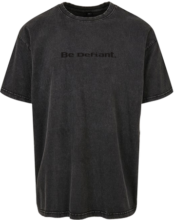 Black Acid Wash Oversize T-Shirt