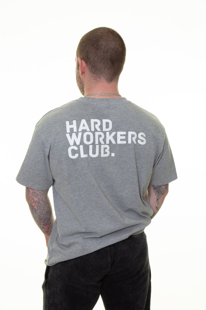 Grey Hard Workers Club Oversized T-Shirt