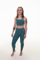 Deep Green Be Defiant Premium Leggings